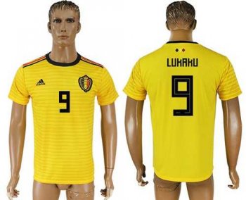 Belgium #9 Lukaku Away Soccer Country Jersey