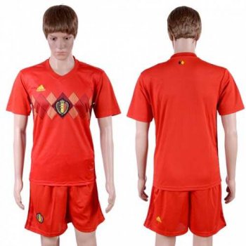 Belgium Blank Red Soccer Country Jersey