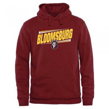 Bloomsburg Huskies Double Bar Pullover Hoodie Maroon