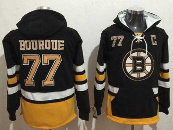 Boston Bruins #77 Ray Bourque Black Name & Number Pullover NHL Hoodie