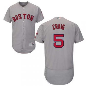 Boston Red Sox #5 Allen Craig Grey Flexbase Authentic Collection Stitched MLB Jersey