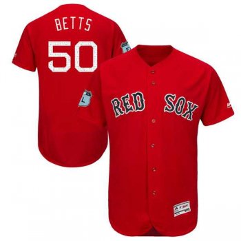 Boston Red Sox #50 Mookie Betts Red 2017 Spring Training Flexbase Authentic Collection Stitched Baseball Jersey