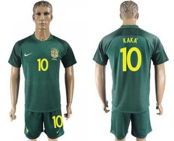 Brazil #10 Kaka Away Soccer Country Jersey