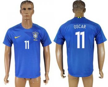 Brazil #11 Oscar Away Soccer Country Jersey