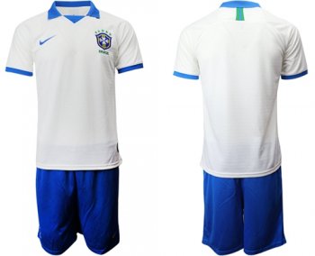 Brazil Blank White Soccer Country Jersey