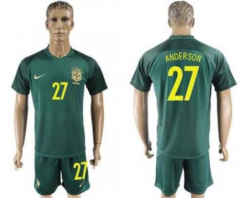 Brazil #27 Anderson Away Soccer Country Jersey