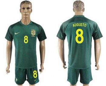 Brazil #8 Augusto Away Soccer Country Jersey