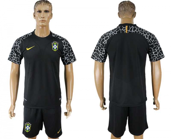 Brazil Black Goalkeeper 2018 FIFA World Cup Soccer Jersey