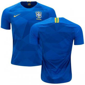 Brazil Blank Away Kid Soccer Country Jersey