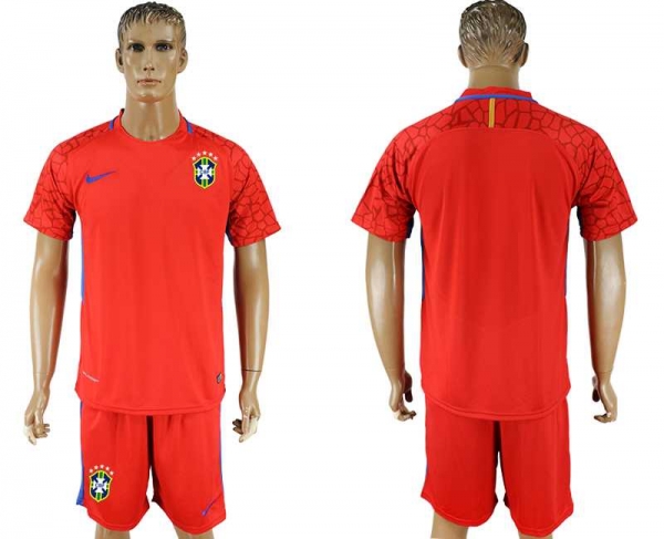 Brazil Red Goalkeeper 2018 FIFA World Cup Soccer Jersey