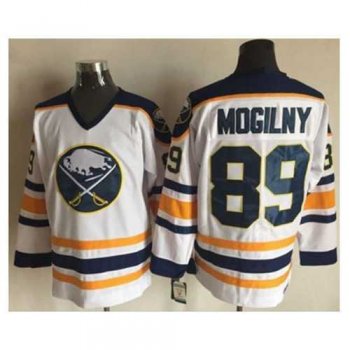 Buffalo Sabres #89 Alexander Mogilny White CCM Throwback Stitched NHL Jersey