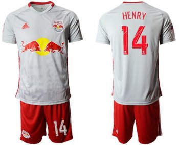 Red Bull #14 Henry White Home Soccer Club Jersey