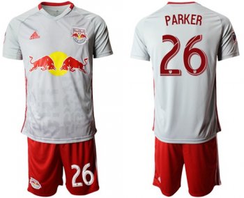 Red Bull #26 Parker White Home Soccer Club Jersey