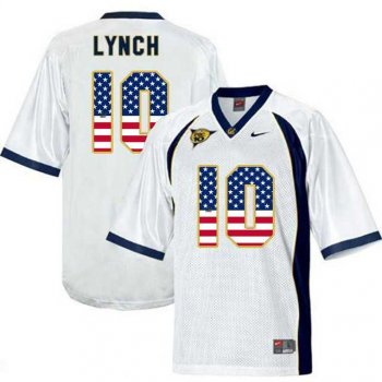 California Golden Bears #10 Marshawn Lynch White USA Flag College Football Jersey