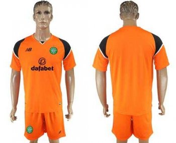 Celtic Blank Orange Goalkeeper Soccer Club Jersey