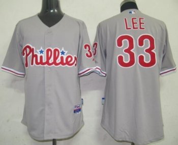 Kids Philadelphia Phillies 33 LEE Grey Jersey Cheap