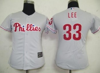 Cheap Women Philadephia Phillis 33 Lee Grey MLB Jersey