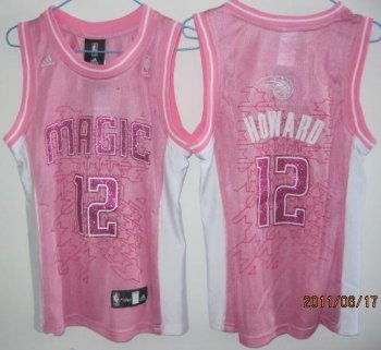 Cheap Women Orlando Magic 12 Dwight Howard Pink Jersey