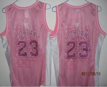 Cheap Women Chicago Bulls 23 Jordan Pink Jersey