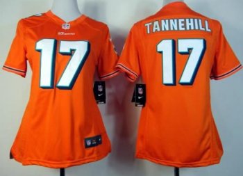 Cheap Women Nike Miami Dolphins 17# Ryan Tannehill Orange Nike NFL Jerseys