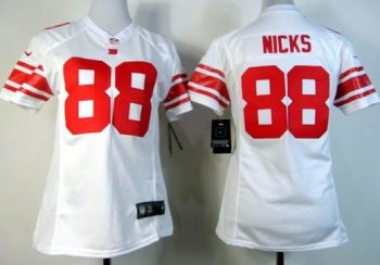 Cheap Women Nike New York Giants 88# Hakeem Nicks White Nike NFL Jerseys