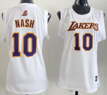 Cheap Women Los Angeles Lakers 10 Steve Nash White Revolution 30 Swingman NBA Jerseys