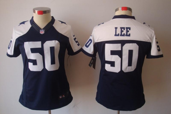 Cheap Women Nike Dallas Cowboy 50 Sean Lee Blue Thankgivings Game LIMITED Nike NFL Jerseys