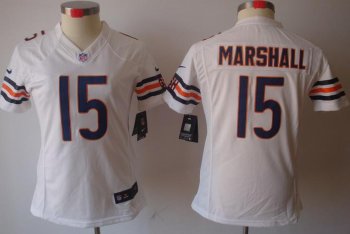 Cheap Women Nike Chicago Bears #15 Marshall White Game LIMITED Nike NFL Jerseys