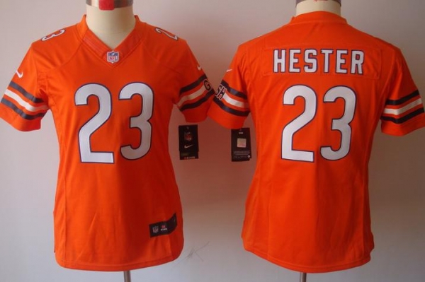 Cheap Women Nike Chicago Bears 23 Devin Hester Orange Game LIMITED Nike NFL Jerseys