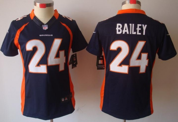 Cheap Women Nike Denver Broncos 24# Champ Bailey Blue Game LIMITED Nike NFL Jerseys