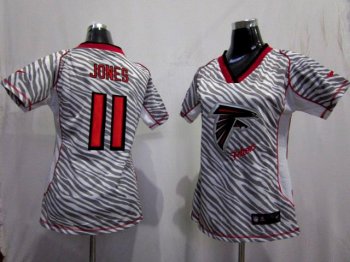 Cheap Women Nike Atlanta Falcons #11 Julio Jones FEM FAN Zebra Nike NFL Jerseys