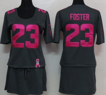 Cheap Women Nike Houston Texans #23 Arian Foster Breast Cancer Awareness Dark Grey NFL Jersey