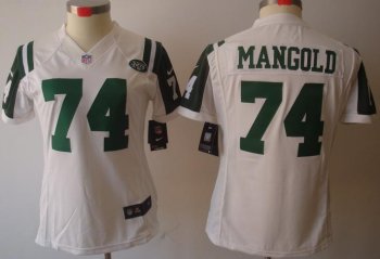 Cheap Women Nike New York Jets 74# Nick Mangold White Game LIMITED NFL Jerseys