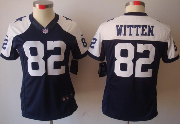 Cheap Women Nike Dallas Cowboys #82 Jason Witten Blue Thankgivings Game LIMITED NFL Jerseys