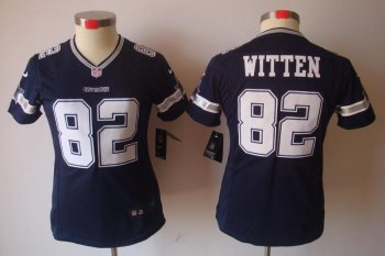 Cheap Women Nike Dallas Cowboys #82 Jason Witten Blue Game LIMITED Nike NFL Jerseys