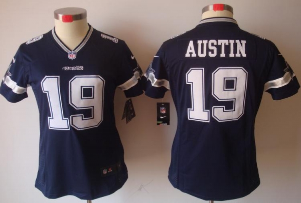 Cheap Women Nike Dallas Cowboys 19 Austin Blue Game LIMITED Nike NFL Jerseys