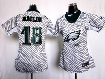 Cheap Women Nike Philadelphia Eagles #18 Jeremy Maclin FEM FAN Zebra Nike NFL Jerseys