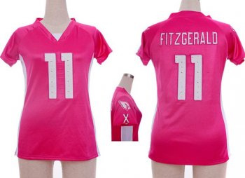 Cheap Women Nike Arizona Cardinals 11# Larry Fitzgerald Pink Womens Draft Him II Top Jerseys