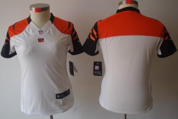 Cheap Women Nike Cincinnati Bengals Blank White Game LIMITED NFL Jerseys