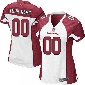 Cheap Women Nike Arizona Cardinals Customized White NFL Jerseys