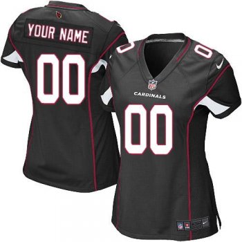 Cheap Women Nike Arizona Cardinals Customized Black NFL Jerseys