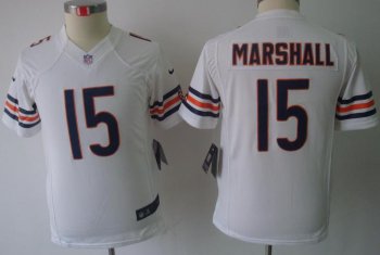 Kids Nike Chicago Bears #15 Marshall White Game LIMITED Nike NFL Jerseys Cheap