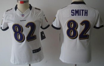 Cheap Women Nike Baltimore Ravens 82 Torrey Smith White Game LIMITED NFL Jerseys