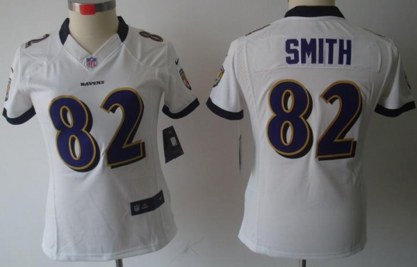 Cheap Women Nike Baltimore Ravens 82 Torrey Smith White Game LIMITED NFL Jerseys