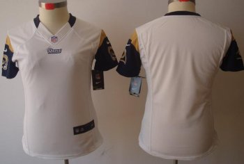 Cheap Women Nike St. Louis Rams Blank White Game LIMITED NFL Jerseys