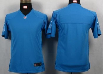 Kids Nike Detroit Lions Blank Blue Portrait Fashion Game Jerseys Cheap