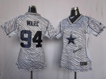 Cheap Women Nike Dallas Cowboys 94 Ware Women's FEM FAN Zebra Nike NFL Jerseys