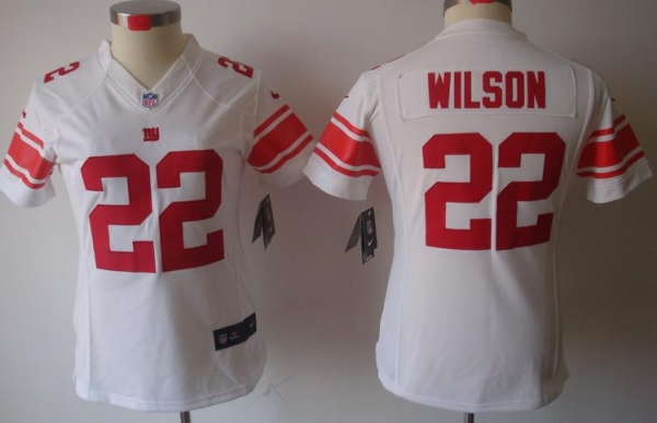 Cheap Women Nike New York Giants 22 Wilson White Game LIMITED Nike NFL Jerseys