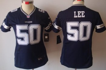 Cheap Women Nike Dallas Cowboy 50 Sean Lee Blue Game LIMITED Nike NFL Jerseys