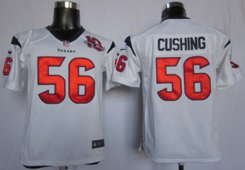 Kids Nike Houston Texans 56 Brian Cushing White Nike NFL Jerseys W 10TH Patch Cheap